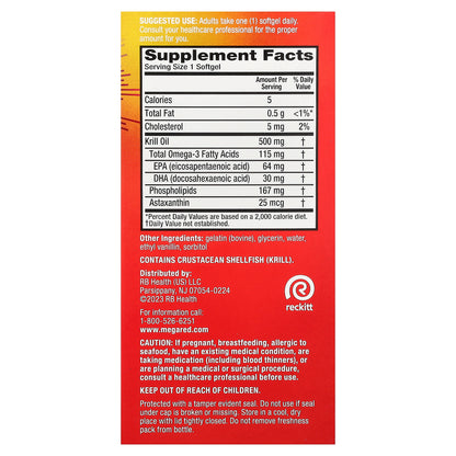 Schiff, MegaRed®, Omega-3 Krill Oil, 500 mg, 90 Softgels