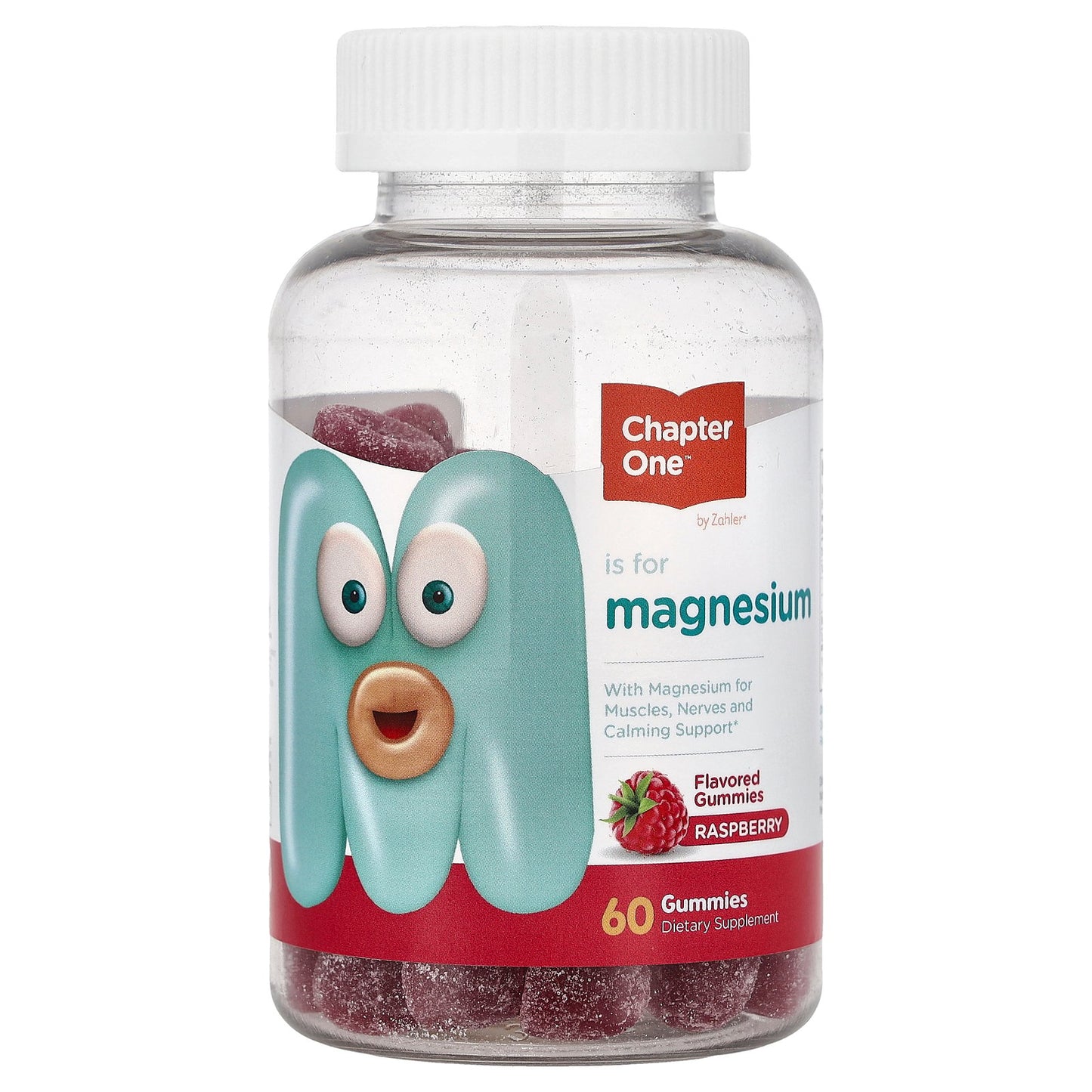 Chapter One, Magnesium Gummies, Raspberry, 60 Gummies (50 mg per Gummy)