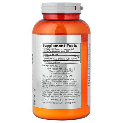 NOW Foods, Sports, L-Ornithine Powder, 8 oz (227 g)
