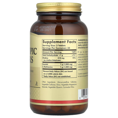Solgar, Lipotropic Factors, 100 Tablets
