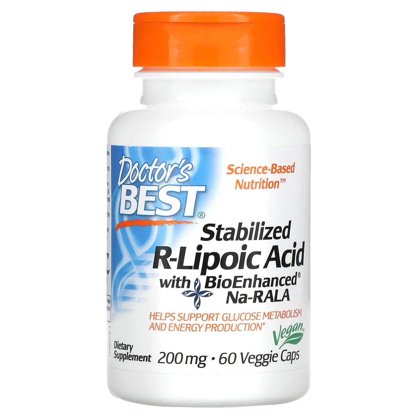 Doctor's Best, Stabilized R-Lipoic Acid with BioEnhanced Na-RALA, 200 mg, 60 Veggie Caps