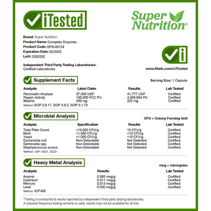 Super Nutrition, SimplyOne, Complete Enzymes, 90 Capsules