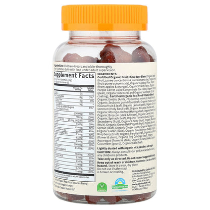 Garden of Life, Organics, Kids Multi Gummies, Organic Fruit + Vitamins, Fruit, 120 Vegan Gummy Bears