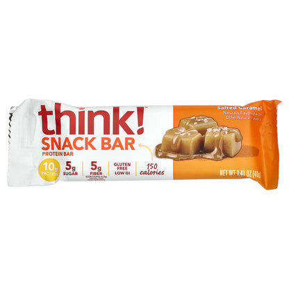 Think !, Protein Snack Bar, Salted Caramel, 10 Bars, 1.41 oz (40 g) Each