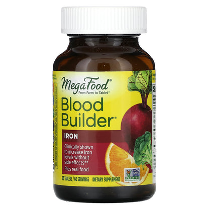 MegaFood, Blood Builder, Iron, 60 Tablets