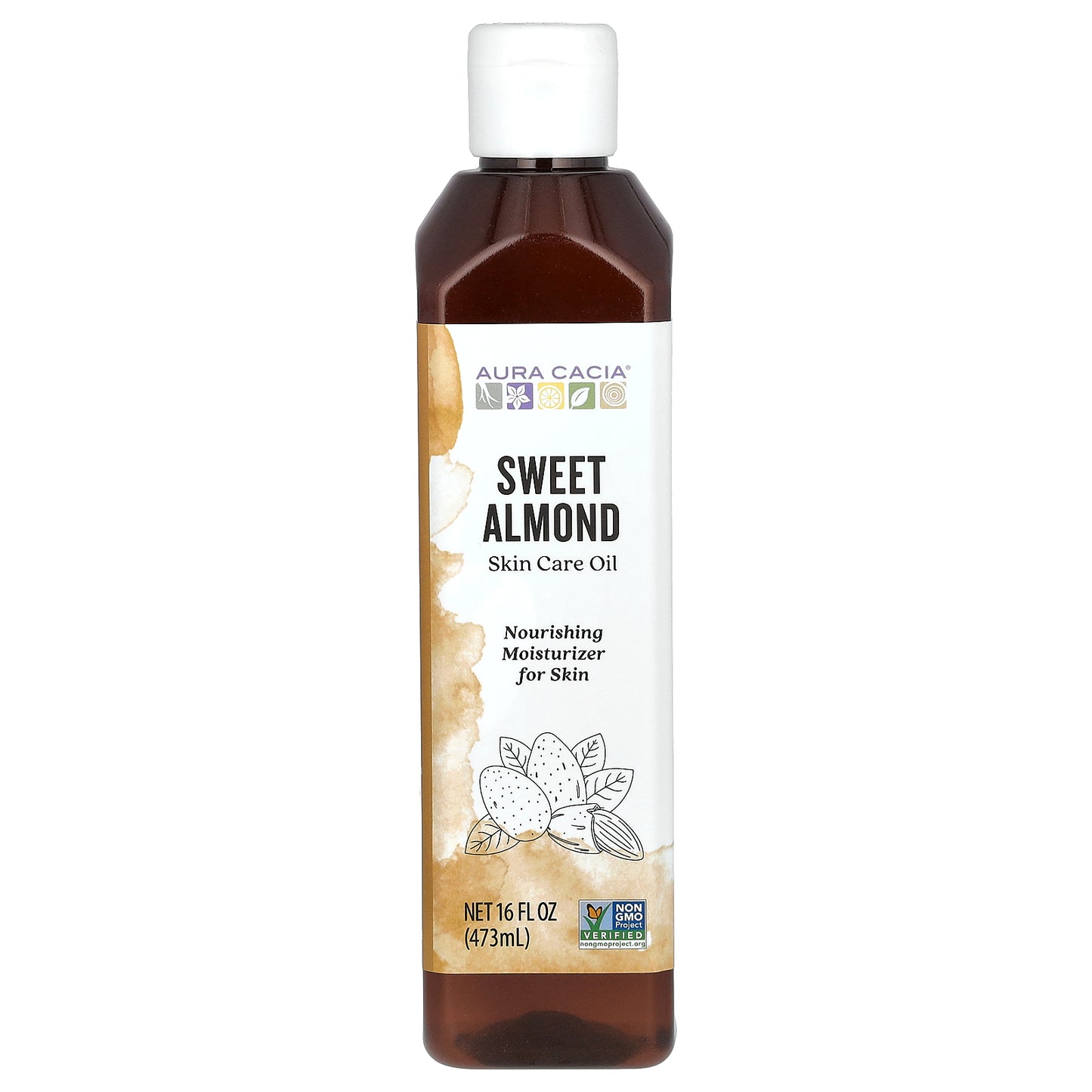 Aura Cacia, Skin Care Oil, Sweet Almond, 16 fl oz (473 ml)