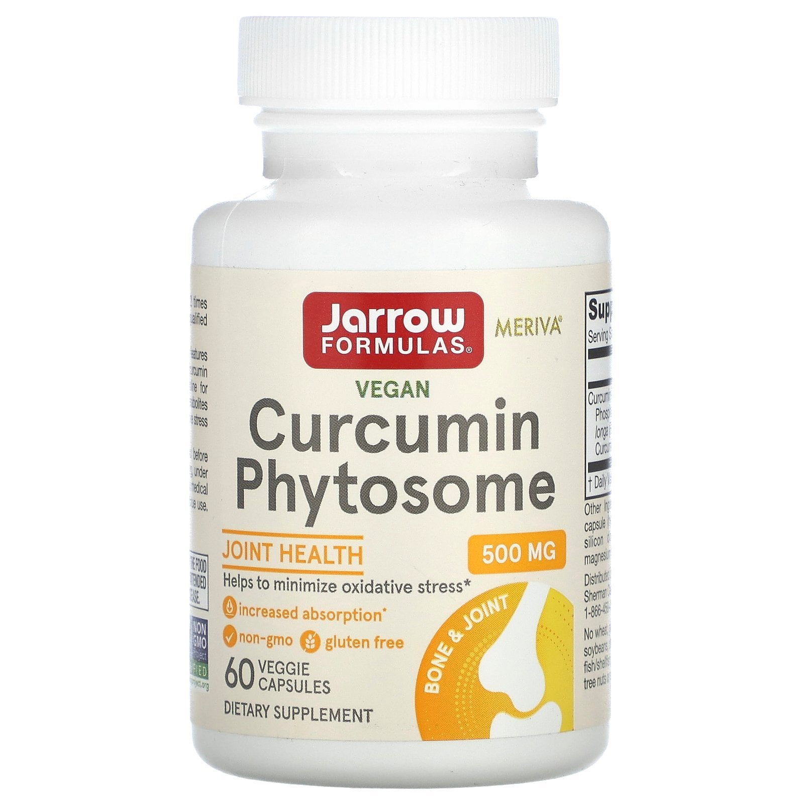 Jarrow Formulas, Vegan Curcumin Phytosome, 500 mg, 60 Veggie Capsules