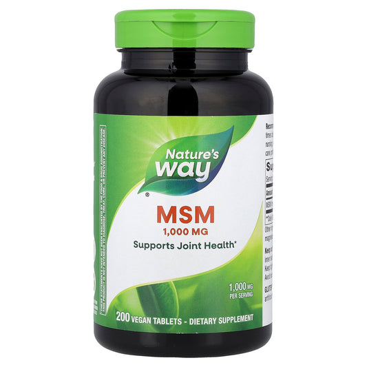 Nature's Way, MSM, 1,000 mg, 200 Vegan Tablets