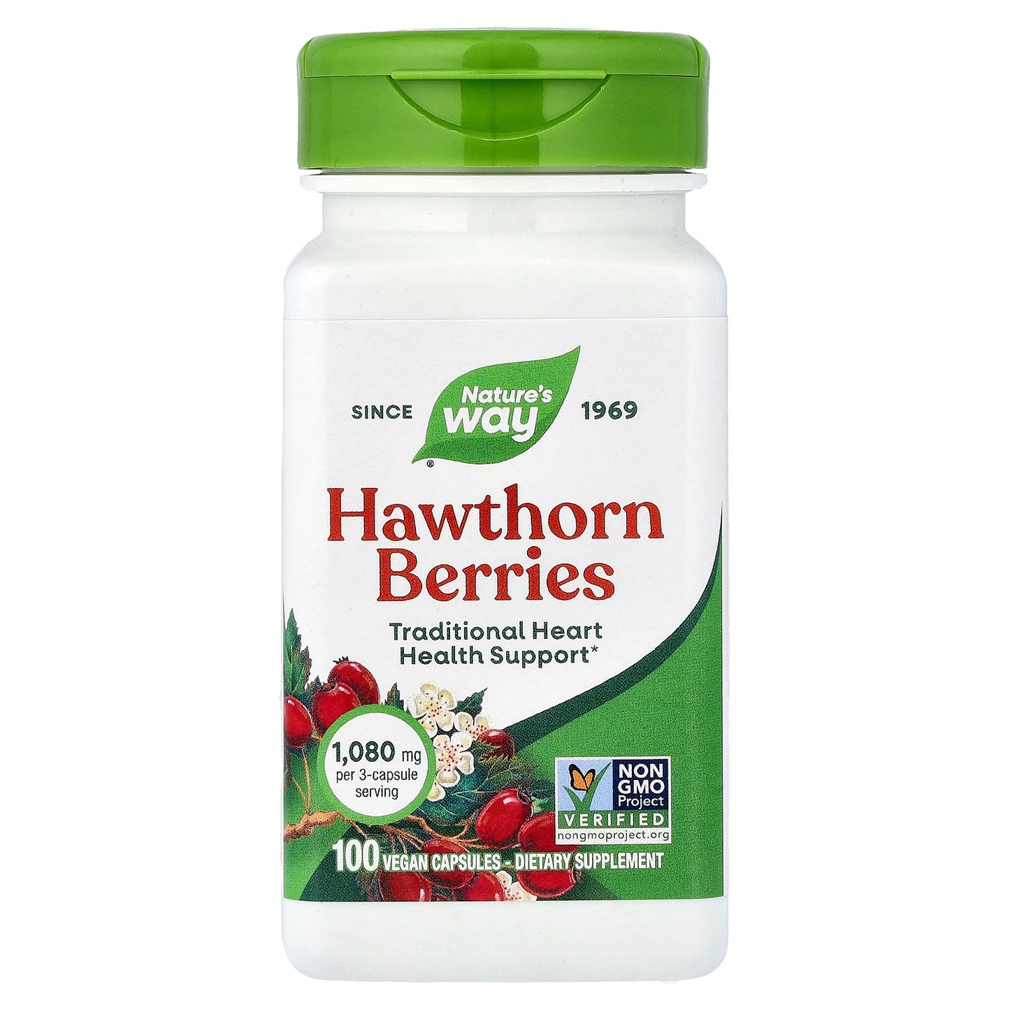 Nature's Way, Hawthorn Berries, 100 Vegan Capsules (360 mg per Capsule)