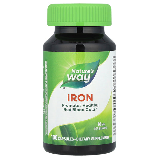 Nature's Way, Iron, 18 mg, 100 Capsules