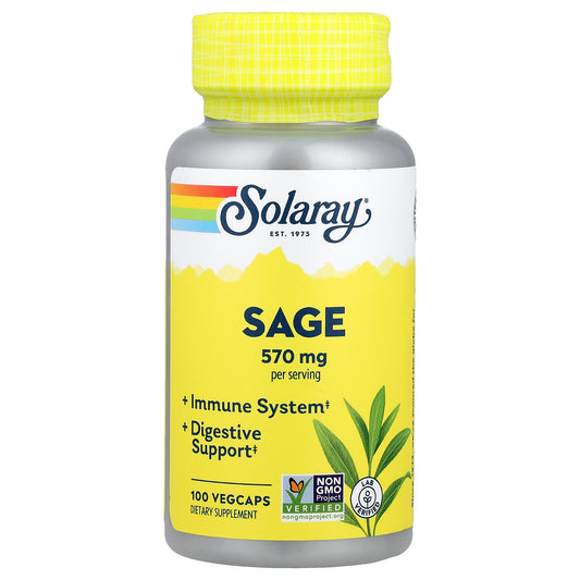 Solaray, Sage, 100 VegCaps (285 mg per Cap)