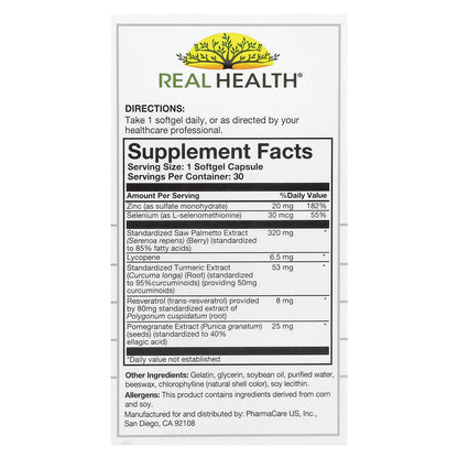 Real Health, Prostate™ Complete, 30 Softgels