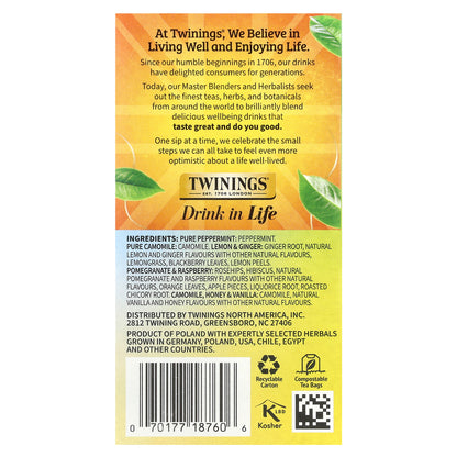 Twinings, Herbal Tea Variety Pack, Caffeine Free, 20 Tea Bags, 1.21 oz (34 g)