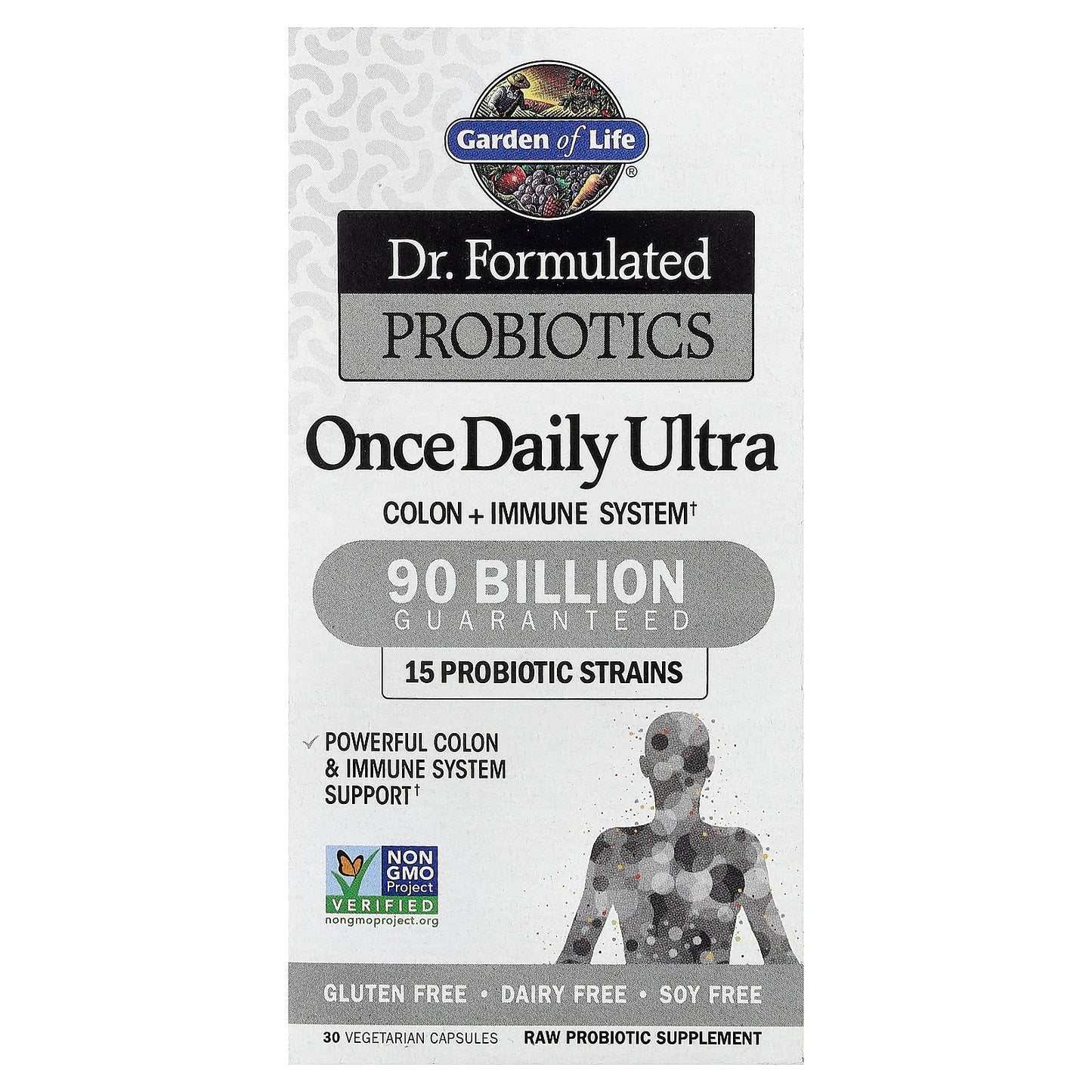 Garden of Life, Dr. Formulated Probiotics, Once Daily Ultra, 90 Billion, 30 Vegetarian Capsules