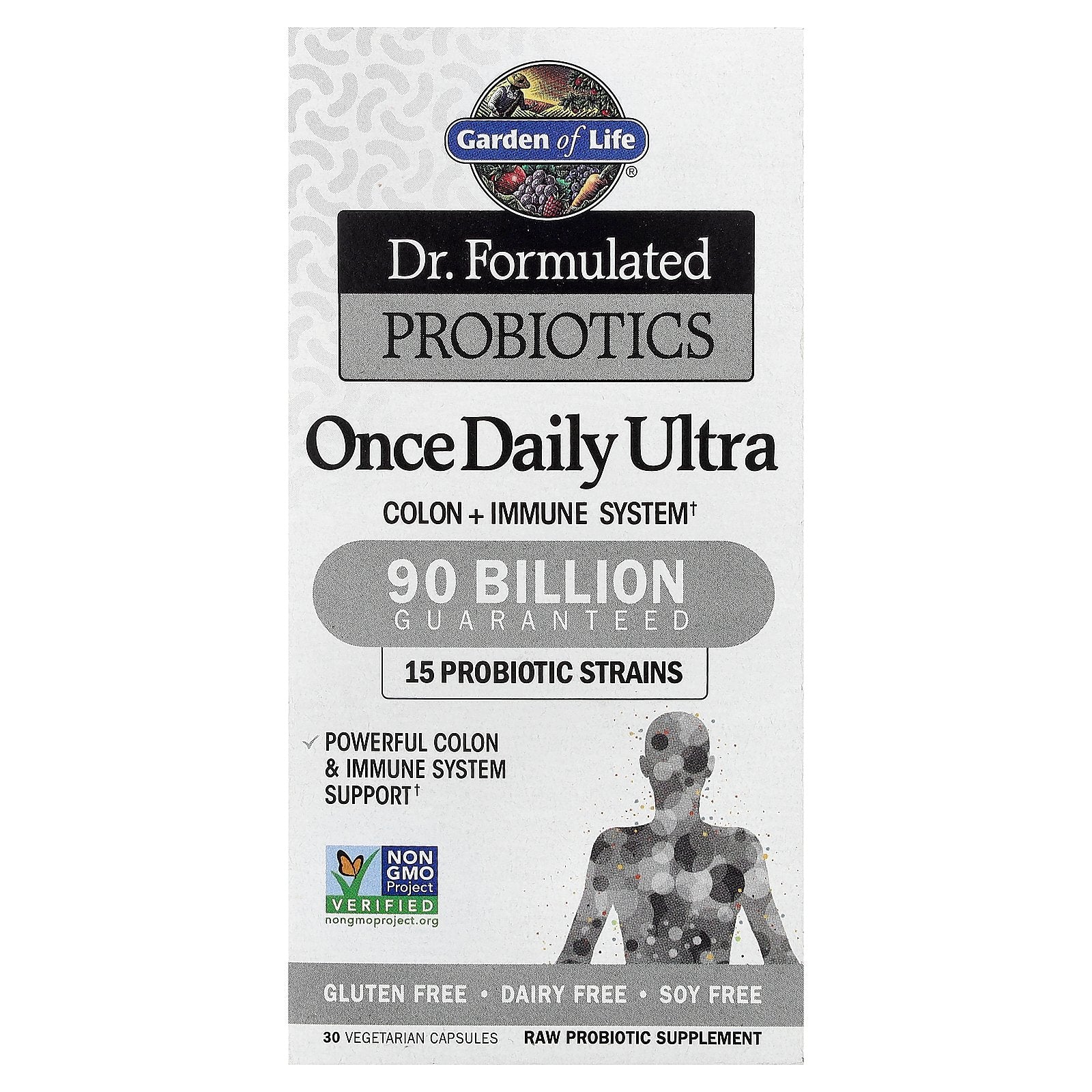 Garden of Life, Dr. Formulated Probiotics, Once Daily Ultra, 90 Billion, 30 Vegetarian Capsules