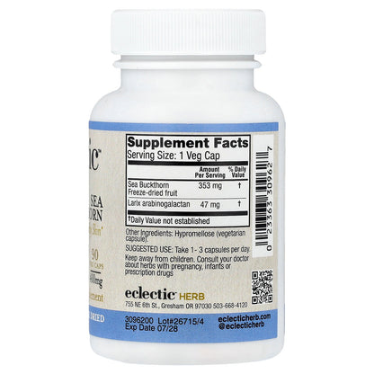 Eclectic Herb, Freeze Dried, Sea Buckthorn, 90 Veg Caps