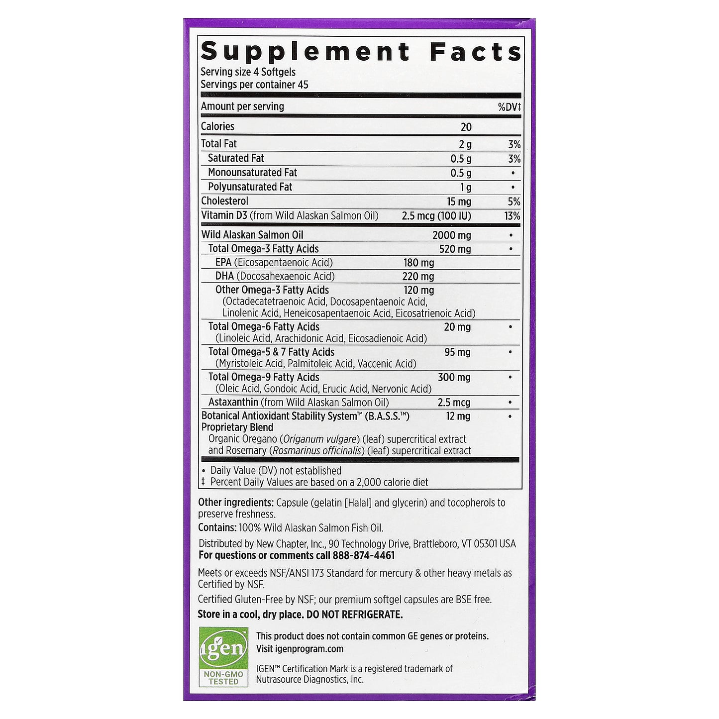 New Chapter, Wholemega™ Fish Oil, Tiny Caps™, 180 BSE-Free Softgels