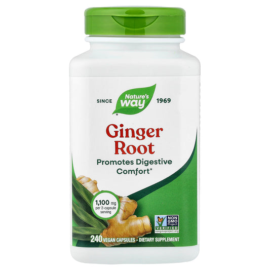 Nature's Way, Ginger Root, 240 Vegan Capsules (0.55 mg per Capsule)