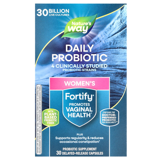 Nature's Way, Fortify® Women's Daily Probiotic, 30 Billion CFU, 30 Delayed-Release Capsules