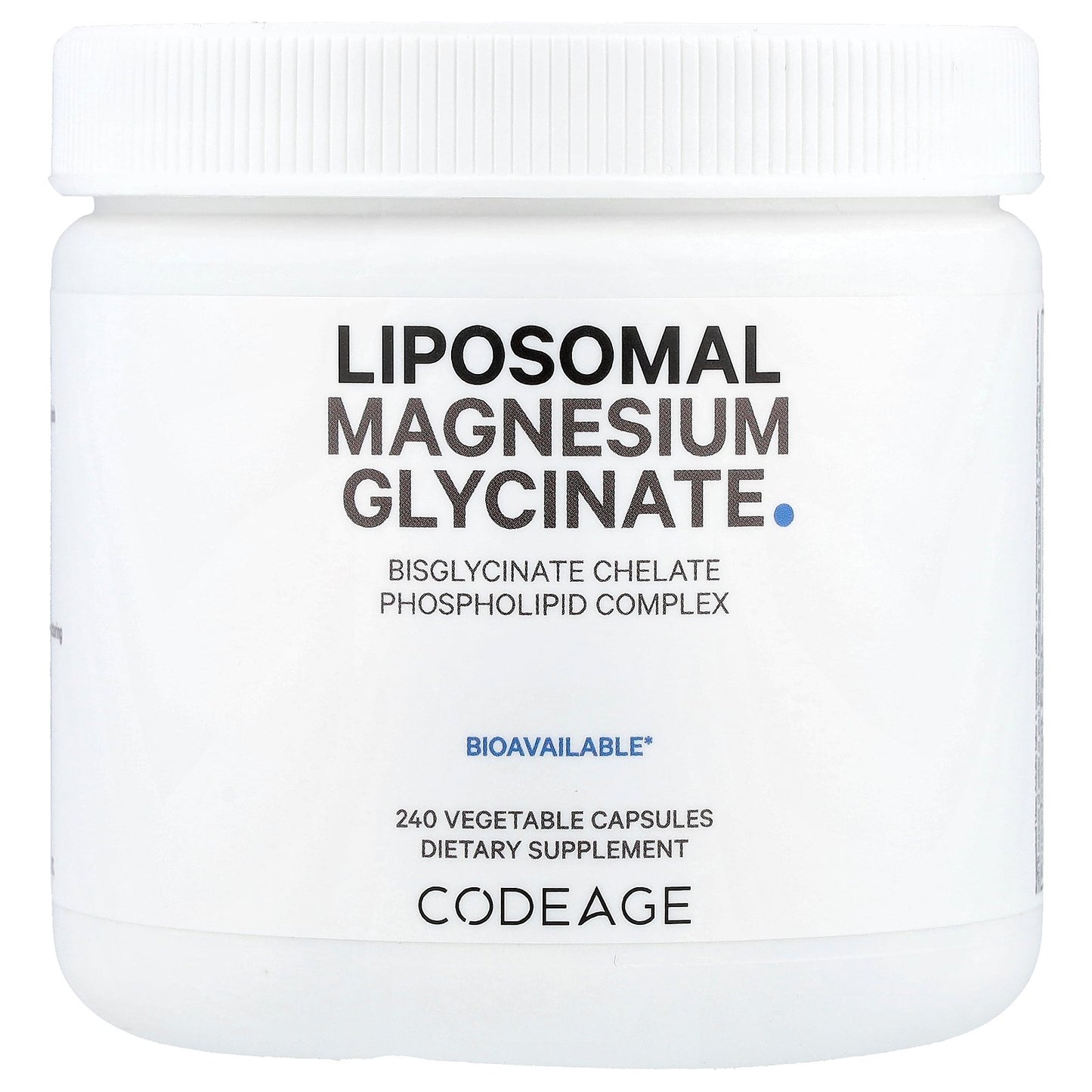Codeage, Liposomal Magnesium Glycinate, 240 Vegetable Capsules