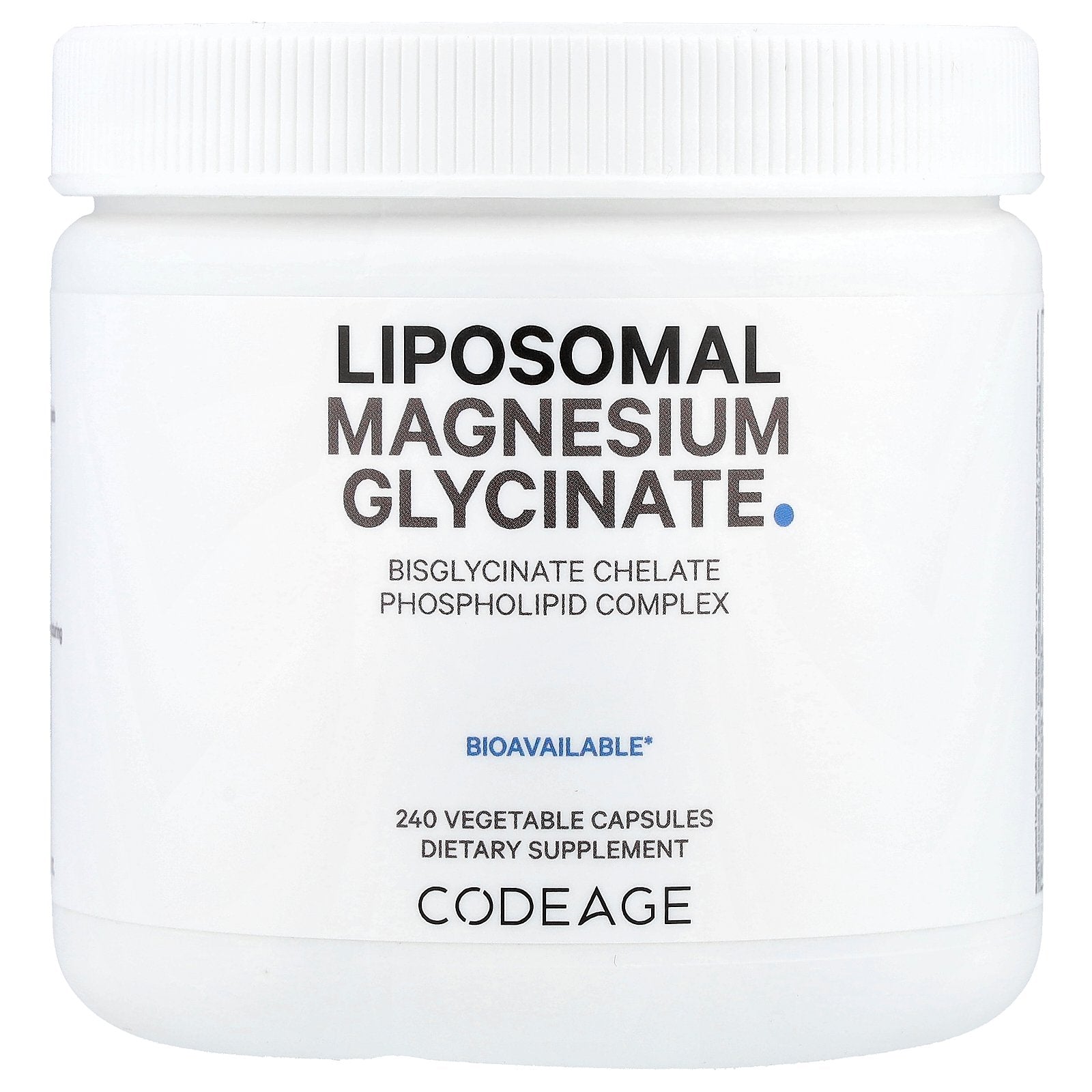 Codeage, Liposomal Magnesium Glycinate, 240 Vegetable Capsules