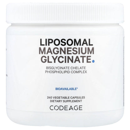 Codeage, Liposomal Magnesium Glycinate, 240 Vegetable Capsules