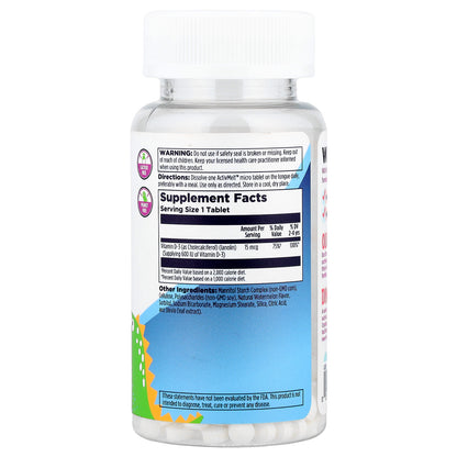 KAL, Dinosaurs®, Vitamin D-Rex™, Watermelon, 15 mcg (600 IU), 120 Micro Tablets