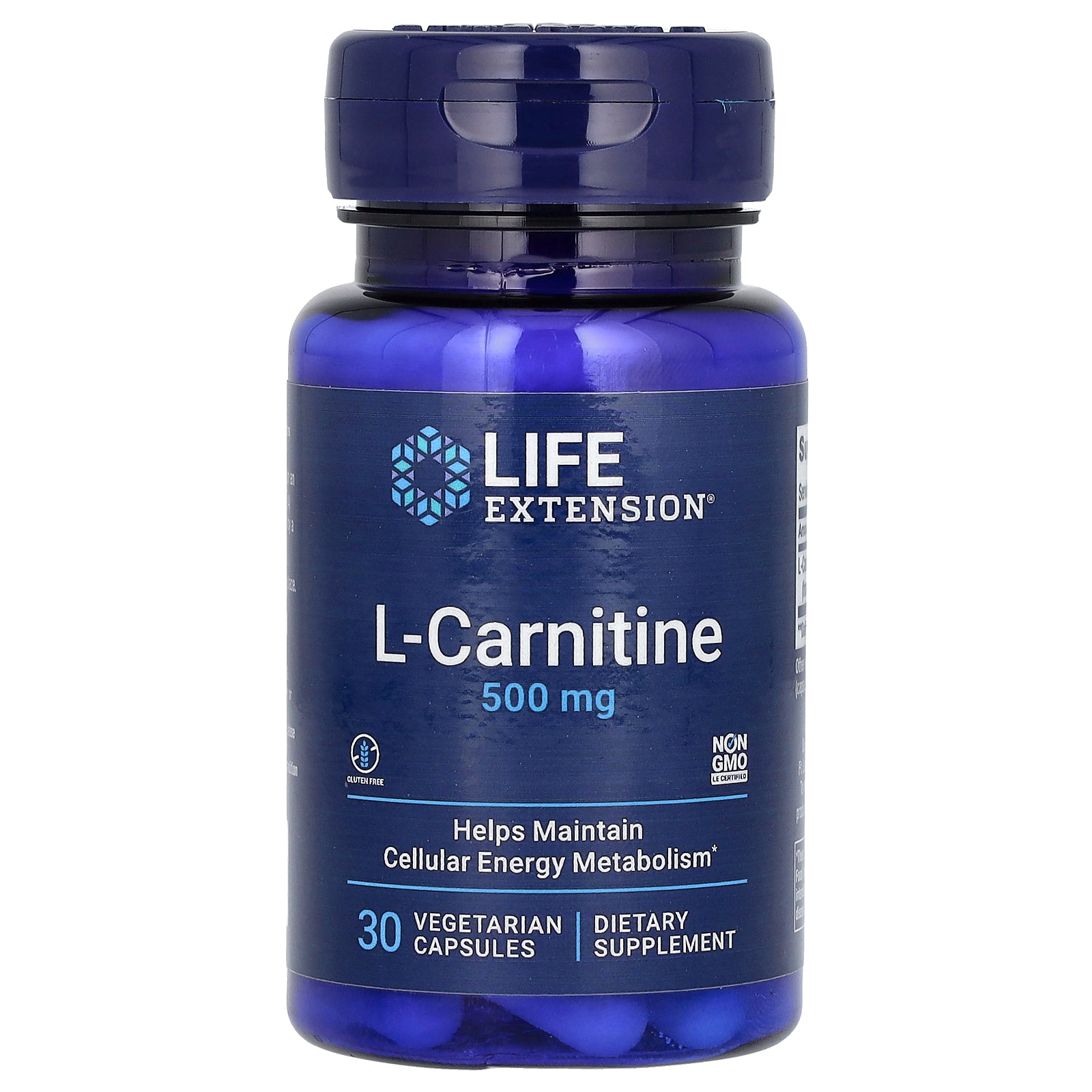 Life Extension, L-Carnitine, 500 mg, 30 Vegetarian Capsules