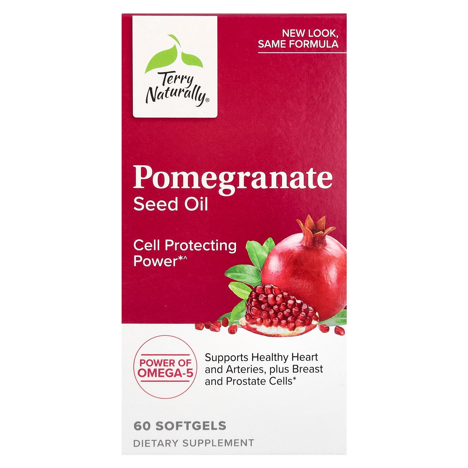 Terry Naturally, Pomegranate Seed Oil, 600 mg, 60 Softgels