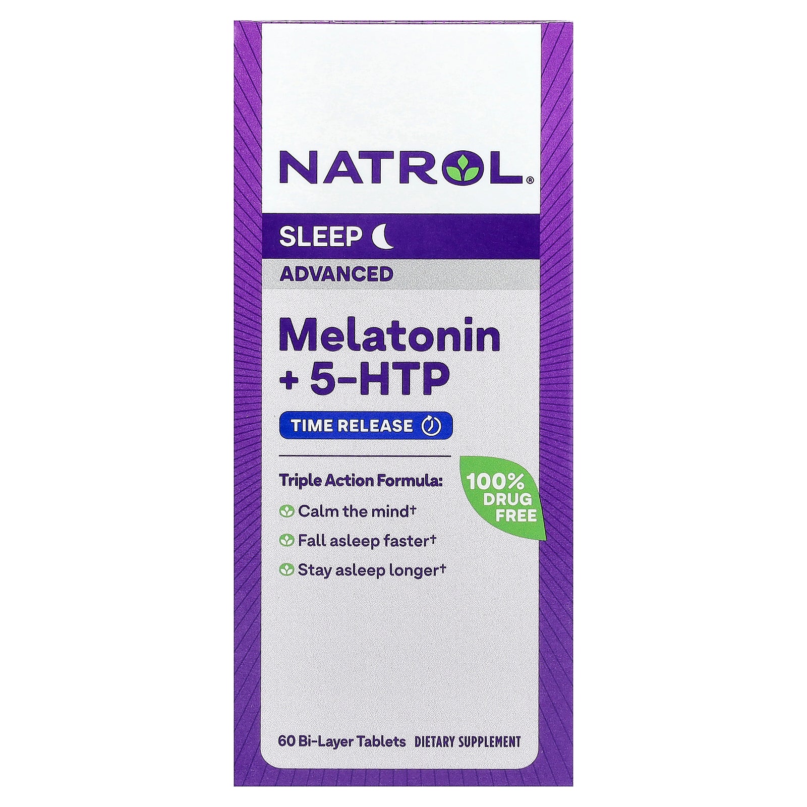 Natrol, Melatonin + 5-HTP, Time Release, 60 Bi-Layer Tablets