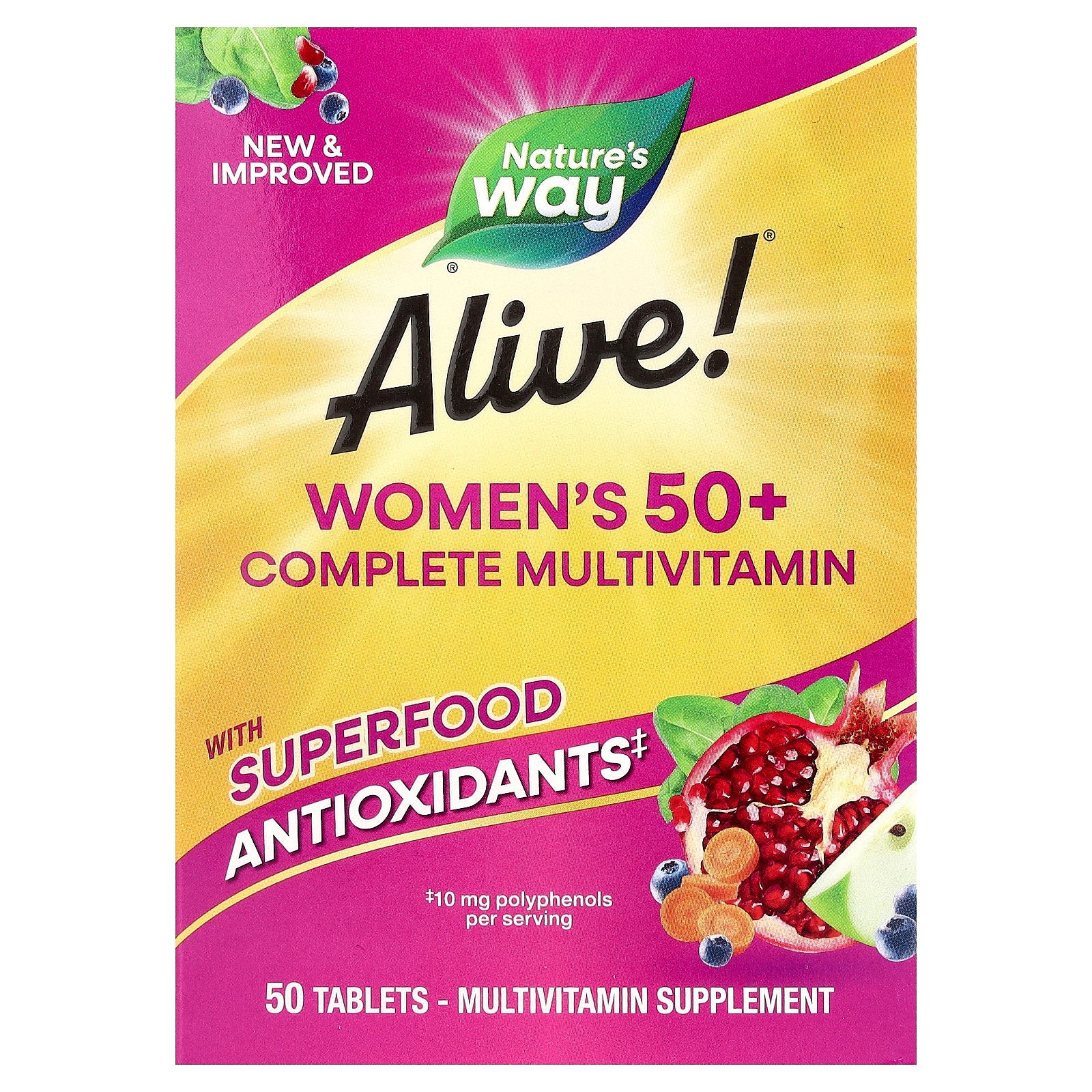 Nature's Way, Alive!® Women's 50+ Complete Multivitamin, 50 Tablets