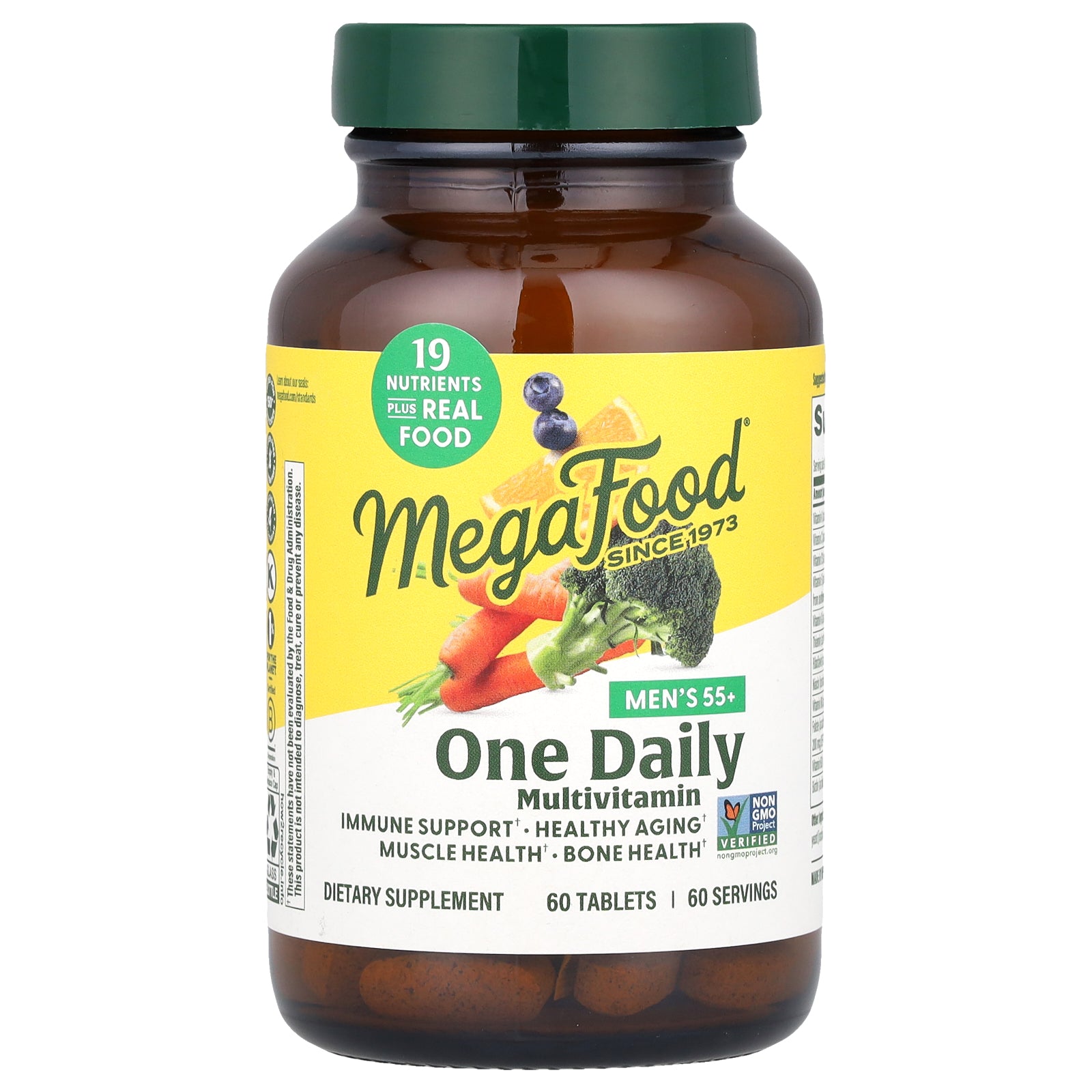 MegaFood, Men's 55+, One Daily Multivitamin, 60 Tablets