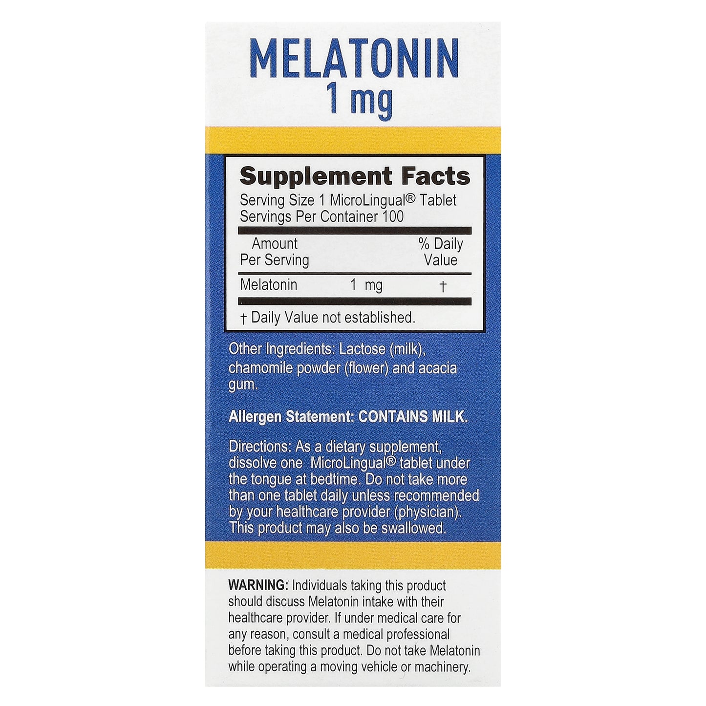 Superior Source, Melatonin, 1 mg, 100 MicroLingual® Instant Dissolve Tablets