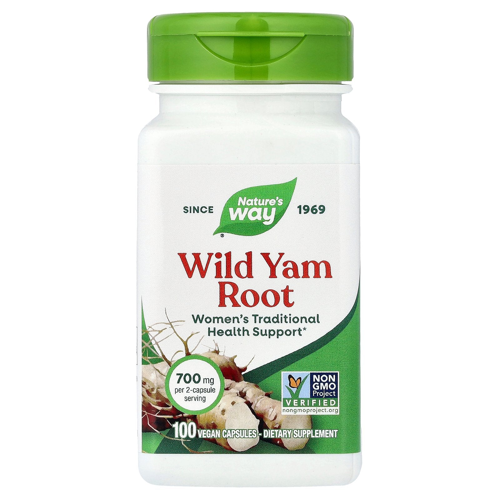 Nature's Way, Wild Yam Root, 100 Vegan Capsules (350 mg per Capsule)