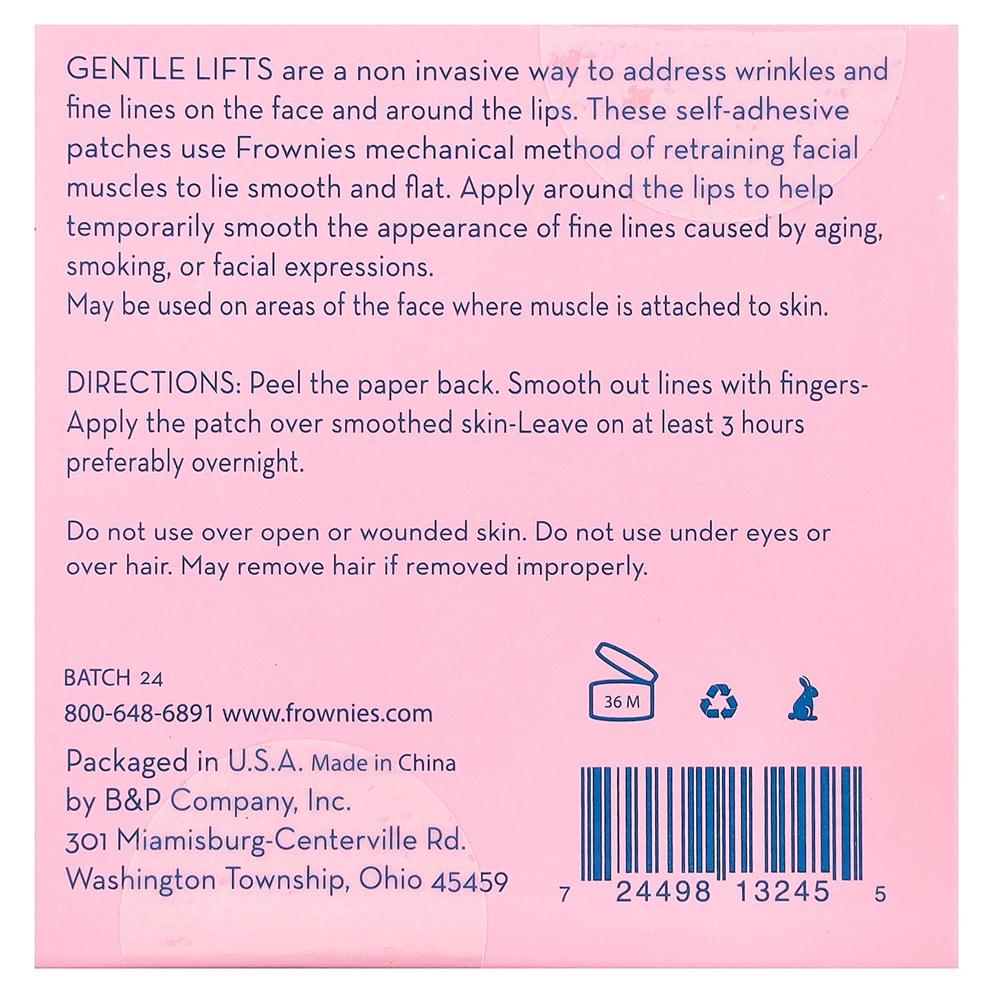 Frownies, Gentle Lifts, 60 Self Adhesive Patches