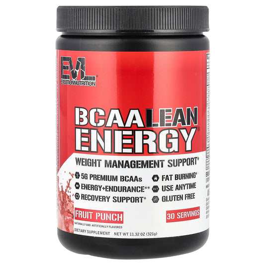 EVLution Nutrition, BCAA Lean Energy®, Fruit Punch, 11.32 oz (321 g)