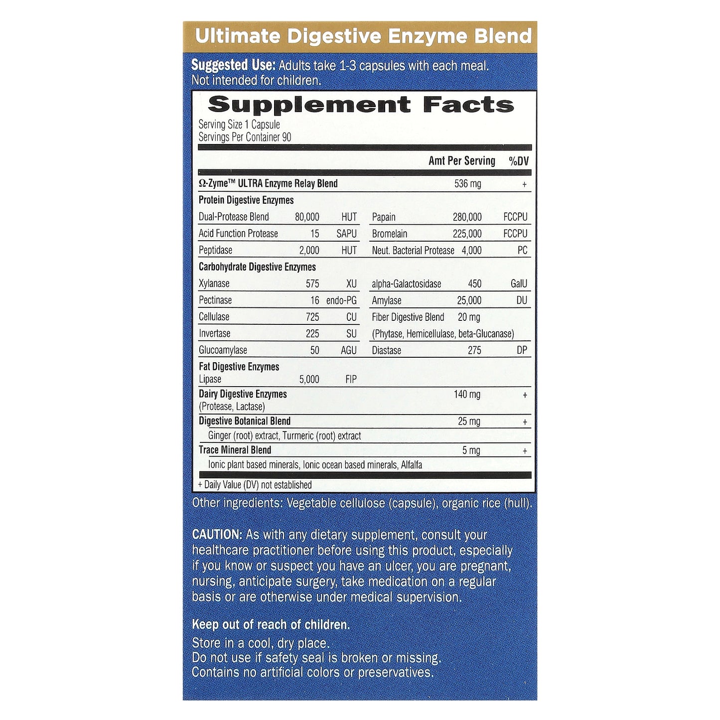 Garden of Life, O-Zyme Ultra™, Ultimate Digestive Enzyme Blend, 90 UltraZorbe™ Vegetarian Capsules