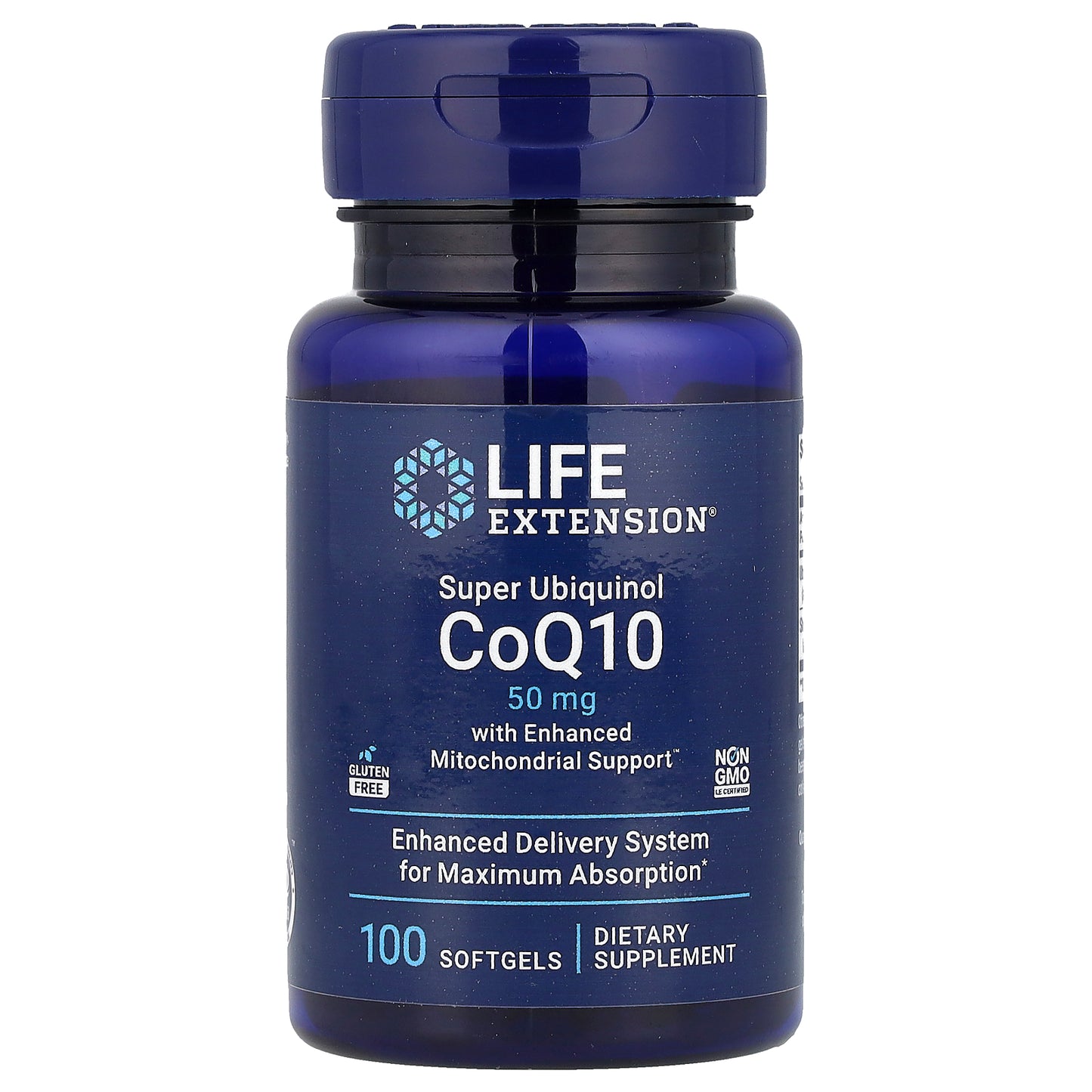 Life Extension, Super Ubiquinol CoQ10 with Enhanced Mitochondrial Support, 50 mg, 100 Softgels