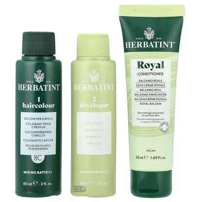 Herbatint, Permanent Haircolor Gel, 8C Light Ash Blonde, 5.75 fl oz (170 ml)