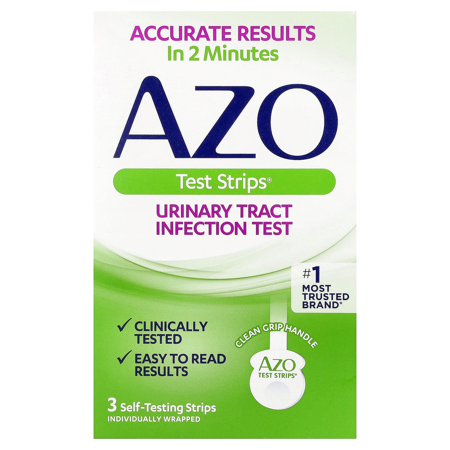AZO, Test Strips®, Urinary Tract Infection Test, 3 Self-Testing Strips