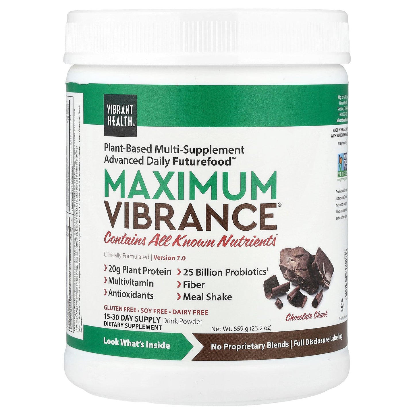 Vibrant Health, Maximum Vibrance®, Version 7, Chocolate Chunk, 23.2 oz (659 g)