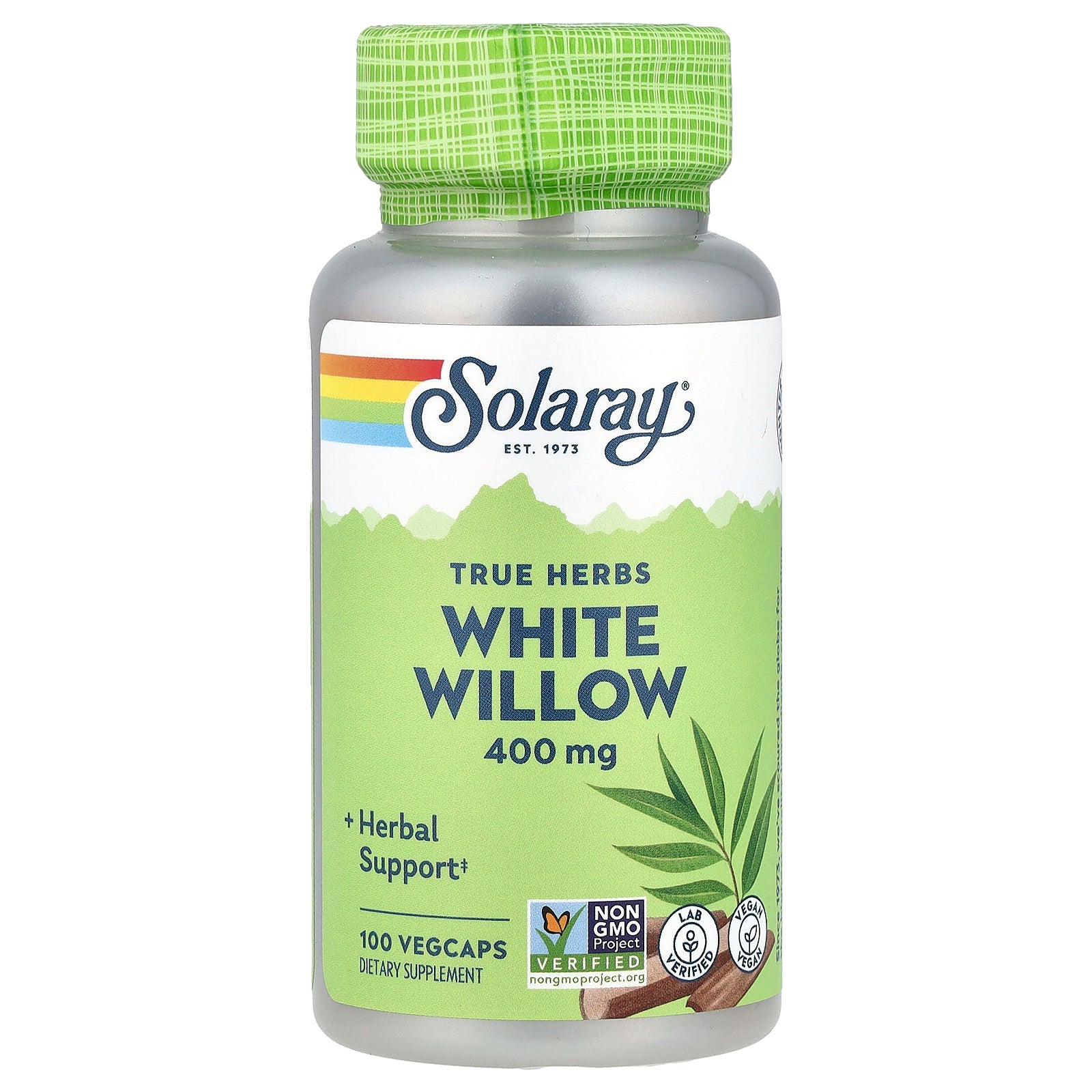 Solaray, True Herbs, White Willow, 400 mg, 100 VegCaps