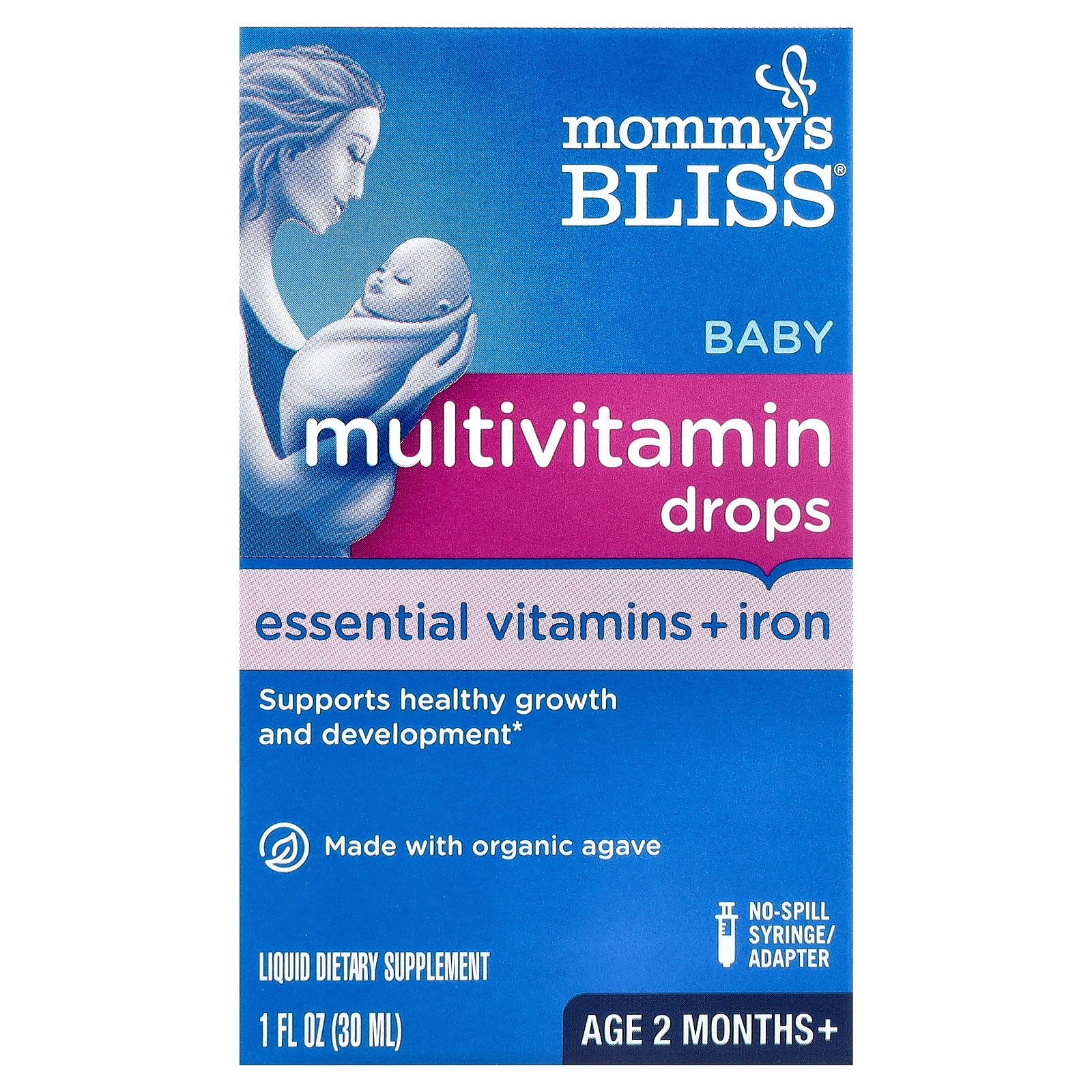 Mommy's Bliss, Baby Multivitamin Drops, Essential Vitamins + Iron, Age 2 Months +, 1 fl oz ( 30 ml)