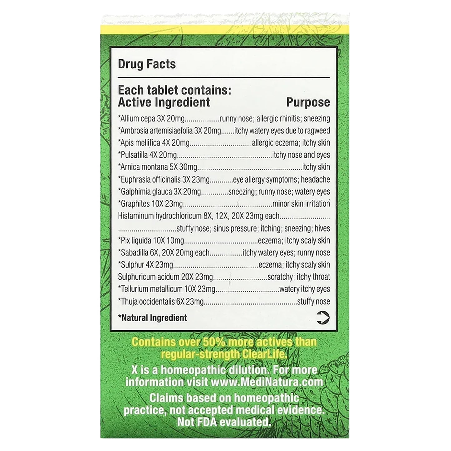 MediNatura, ClearLife™ Allergy Tablets, 60 Tablets