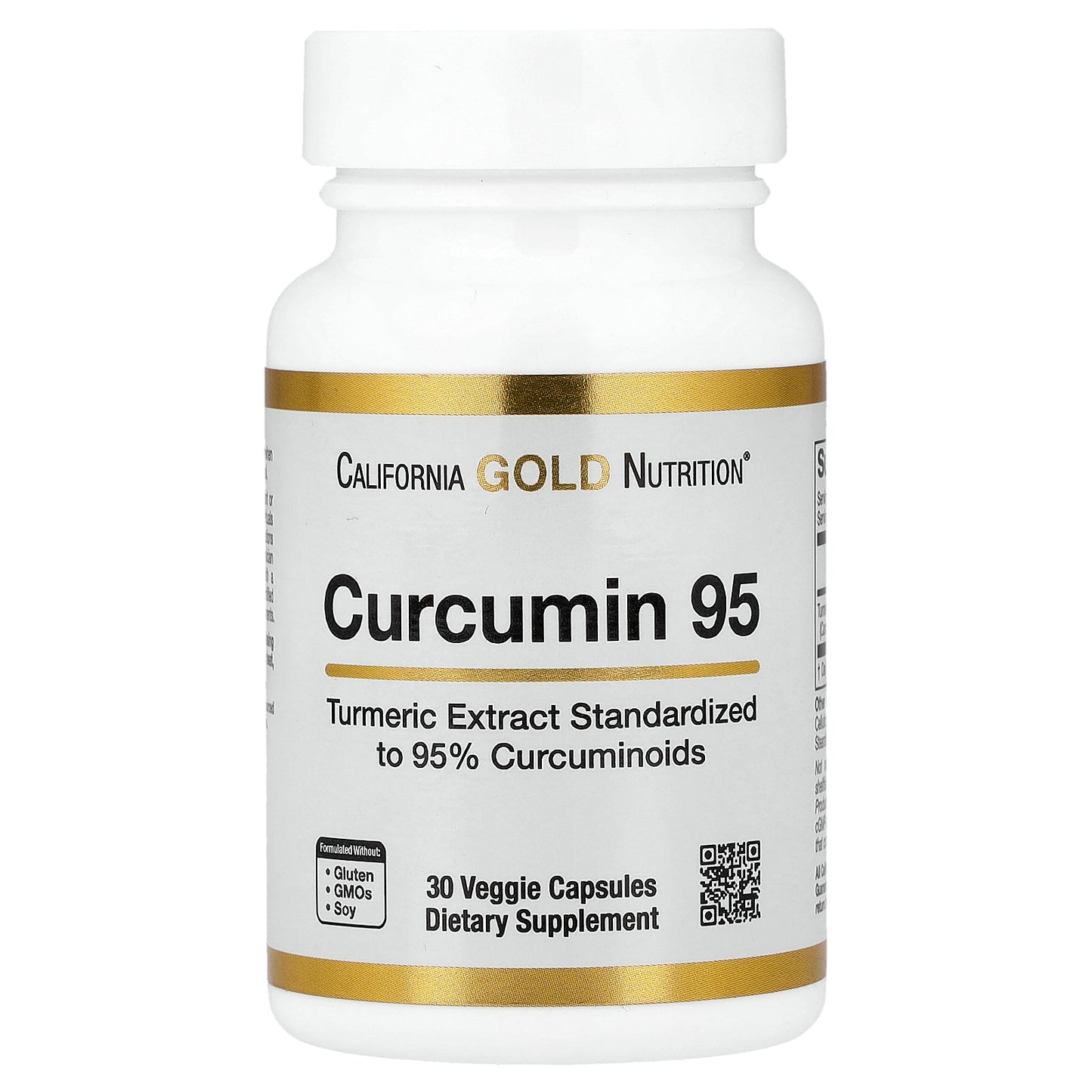 California Gold Nutrition, Curcumin 95, 30 Veggie Capsules (500 mg per Capsule)