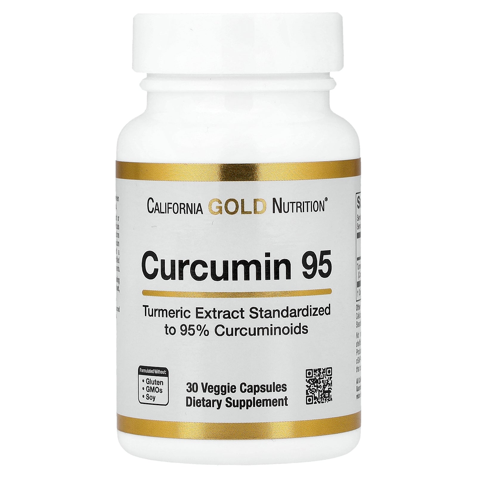 California Gold Nutrition, Curcumin 95, 30 Veggie Capsules (500 mg per Capsule)