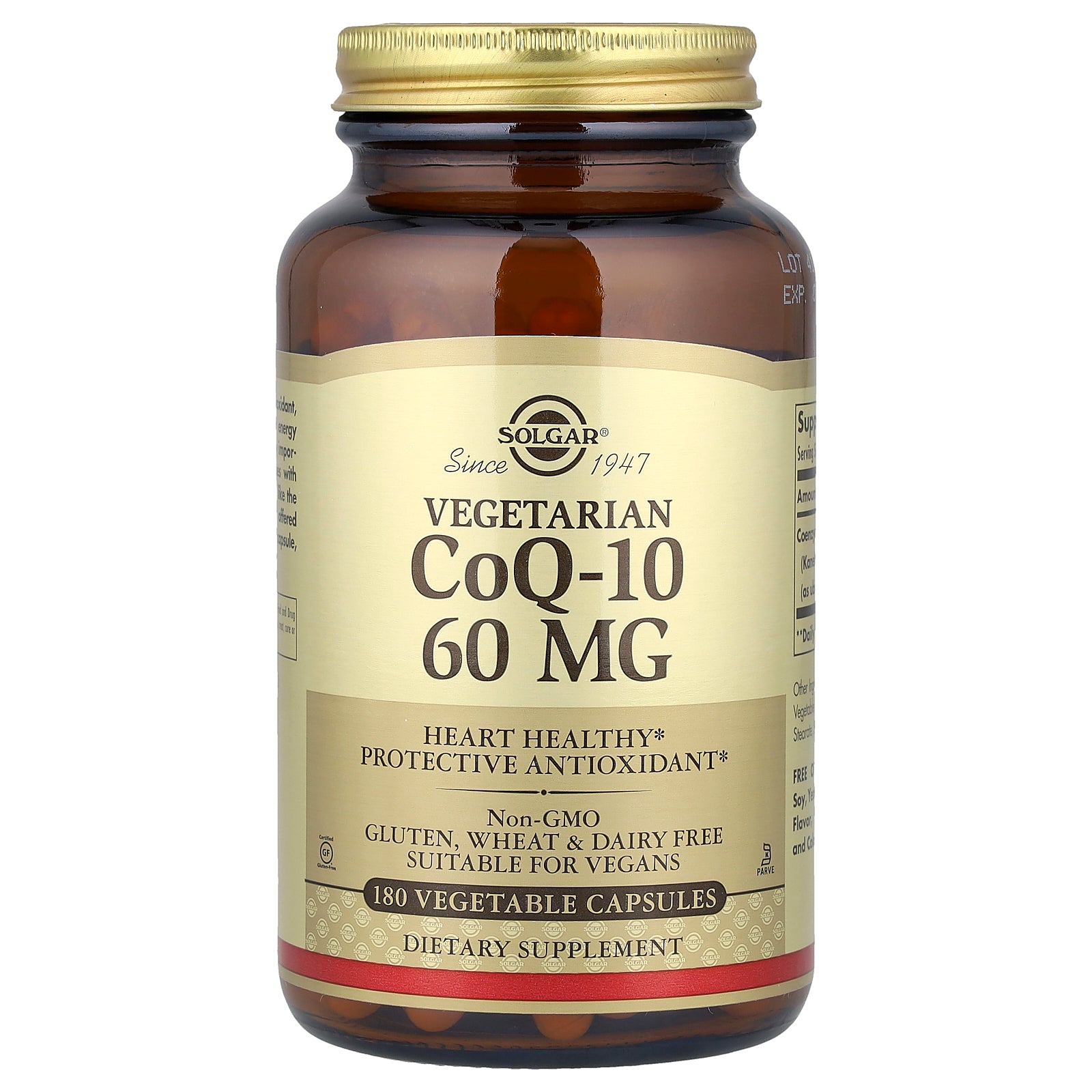 Solgar, Vegetarian CoQ-10, 60 mg, 180 Vegetable Capsules