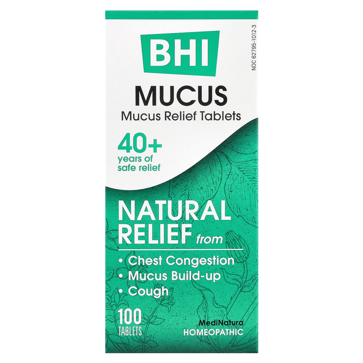 MediNatura, BHI, Mucus Relief, 100 Tablets