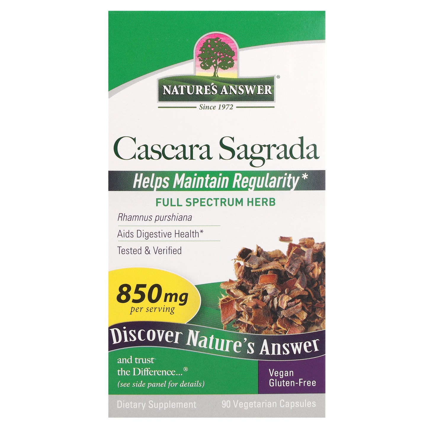 Nature's Answer, Cascara Sagrada, 90 Vegetarian Capsules (425 mg per Capsule)