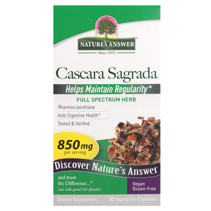 Nature's Answer, Cascara Sagrada, 90 Vegetarian Capsules (425 mg per Capsule)